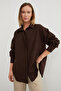 Basic Slit Oversized Shirt - 5