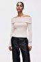 Rib-knit off-the-shoulder top - 2