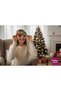 New Year's Glasses Gingerbread Detailed Plush White Glitter Glasses Without Lenses New Year's Glasses Accessory Hpy20 - 3