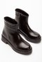 02-3033 Brown Wrinkled Patent Leather Zippered Daily Women's Boots - 5