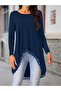 New Season Women's Viscose Blouse Long Sleeve Lace Asymmetrical Cut Model