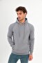 Unisex Standard Cut 3 Thread Ribbed Hooded Cotton Sweatshirt with Fleece Inside