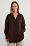 Basic Slit Oversized Shirt - 3