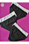 Laser Cut Women's Black and White Bikini Panties 6 Pack - 3