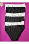 Laser Cut Women's Black and White Bikini Panties 6 Pack - 7