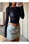 Transparent Cashmere Textured Blouse Black - 6