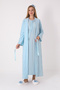 Maternity and Postpartum Nightgown and Jacquard Towel Robe Set - Patterned Winter Robe Viscose Nightgown - 5
