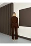 Women's Brown Polo Neck Scarf with Shepherd Stitch Sweater Pants Knitwear Set - 3