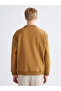 Crew Neck Printed Men's Thick Sweatshirt - 4