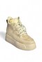 V367343402 Beige Suede Thick Soled Women's Boots with Fur Inside - 6