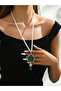 Embellished Flower Drop Beaded Necklace - 2