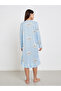 Bear Print Long Sleeve Nightdress - 4