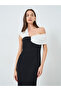 Colorblock One Shoulder Bodycon Midi Dress - 2