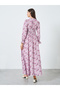 Floral Print Smocking Detail Maxi Dress - 5
