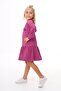 Girl's Printed Regular Fit Crew Neck Long Sleeve Elastic Dress - - 5