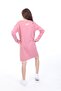 Girl's Printed Relax Fit Crew Neck Long Sleeve Dress - 2