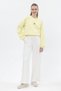 High Waist Wide Leg Wide Leg Sweatpants Bottom Ecru
