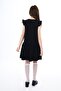 Girls' Printed Relax Fit Crew Neck Ruffle Sleeve Button Dress - Ruffle - 5