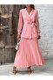 Pink Wrap Blazer and Pleated Skirt Co-ords - 3