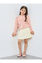 Girls Pink Flat Knit Cardigan and Skirt Set