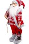 New Year's Santa Claus, Carrying a Lantern, Red-Gray - 28X60 cm - 4