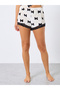 Velvet Bow Contrast Trim Lace Cami and Shorts Set - 4