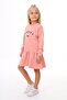 Girl's Printed Regular Fit Crew Neck Long Sleeve Elastic Dress - 3