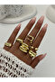 Set of 6 - Gold Statement Rings