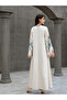 Floral Print Embellished Tassel Beaded Jalabiya - 6