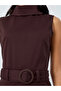 Brown Sleeveless A-Line Maxi Dress - 3