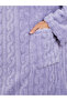 Cable Knit Pocket Detail Fleece Nightdress - 3
