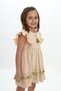 Girl's Printed Relax Fit Crew Neck Ruffle Sleeve Smocked Dress - 5