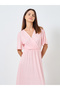 Ditsy Floral Print Pointelle Wrapover Nightdress - 2