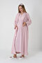 Pregnant Women's Nightgown & Bow Patterned Jacquard Dressing Gown Set of 2 – Viscose Cotton Fabric