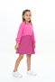 Girl's Printed Relax Fit Crew Neck Long Sleeve Striped Dress - Color Block - 2