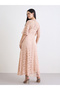 Pink All Lace A-Line Maxi Dress - 5