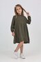 Girl's Oversized Crew Neck Long Sleeve Textured Dress - 4