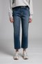 Clara high waist straight cut straight leg francesca mid women's jean pants - 2