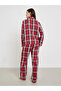 Family Pyjamas - Women Check Pocket Piped Shirt and Pyjama Set - 6