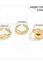 Set of 3 - Gold Tone Alloy Ring - 3