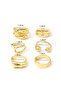 Set of 6 - Gold Statement Rings - 4