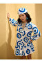 White Evil Eye Print Shirt Mini Dress - 2
