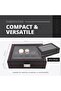 Black Leather 10-Slot Watch Box Organizer for Men with Clear Glass Lid, 51mm Capacity - 7
