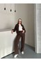 Women's Zippered Jacket Wide Leg Suit - 7