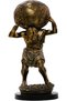 Bronze-colored statue of Atlas