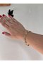 Stainless Steel Gold Stone Jewelry Model Kararmaz Water Resistant Shiny Brilliant Bracelet - 7