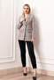 Women's Orange Boucle Elegance Single Button Jacket Stylish Casual Comfortable 8629 - 2