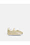 Baby Gold Bow Embellished Pram Shoes