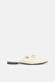 Women Beige Embellished Chain Trim Loafer