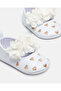 Infant Girls White Heart Pram Shoe - 3